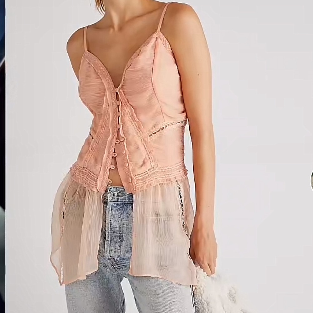Free People Leah Chiffon Tunic NWOT